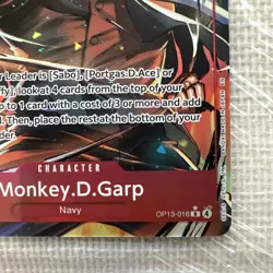 Monkey.D.Garp (Alternate Art) OP13-016 Carrying On His Will Foil - Image 3
