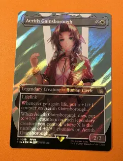 Aerith Gainsborough (Borderless) (Surge Foil) Final Fantasy Foil - Image 1