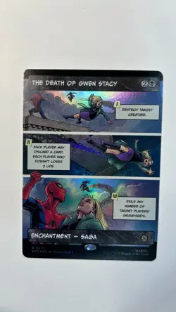 MTG Marvel Spider-Man The Death of Gwen Stacy #223 Borderless Foil Rare - Image 1