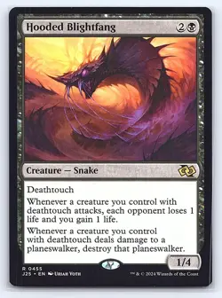 Hooded Blightfang 455 Rare Foundations Jumpstart Magic: The Gathering Near Mint - Image 1