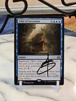 MTG Whir of Invention Aether Revolt ARTIST SIGNED, RARE LP - Image 1