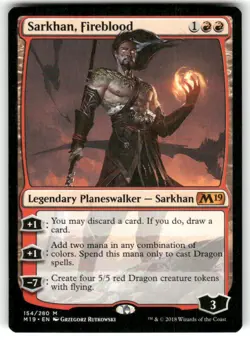 Core Set 2019 #154 Sarkhan, Fireblood - Image 1