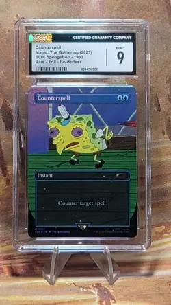 MTG Counterspell #1933 SpongeBob 🌈 Foil Secret Lair CGC 9 Mint - Image 1