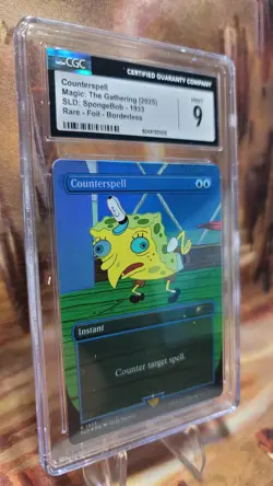 MTG Counterspell #1933 SpongeBob 🌈 Foil Secret Lair CGC 9 Mint - Image 3