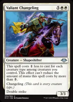 Valiant Changeling -Foil Light Play MTG Modern Horizons - Image 1
