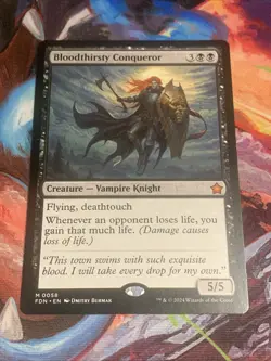 MTG Magic: The Gathering Foundations BLOODTHIRSTY CONQUEROR Mythic Rare MTG Mint - Image 1