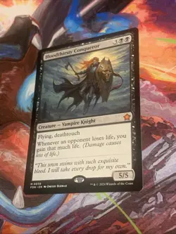MTG Magic: The Gathering Foundations BLOODTHIRSTY CONQUEROR Mythic Rare MTG Mint - Image 2