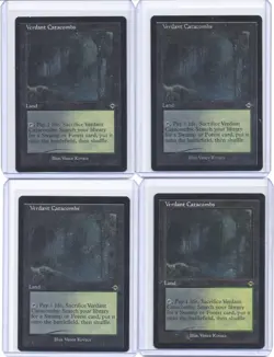 4x Verdant Catacombs Retro Foil Etched Modern Horizons 2 Magic the Gathering Lot - Image 1