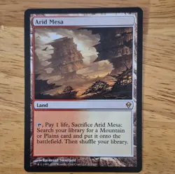 Wizards Arid Mesa MTG Zendikar Regular Rare Land 211/249 English 2009 - Image 1