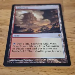 Wizards Arid Mesa MTG Zendikar Regular Rare Land 211/249 English 2009 - Image 2