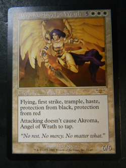 MTG Legions Akroma, Angel Of Wrath White Rare Near Mint Condition - Image 1