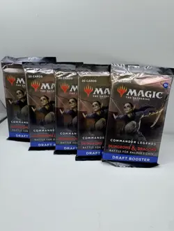 ✨ MTG: D&D Battle for Baldur’s Gate Draft Booster Packs (20 Cards X 5 Packs) - Image 1