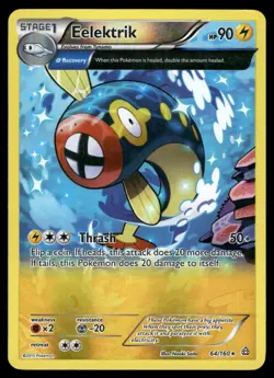 POKEMON EELEKTRIK PRIMAL CLASH 64/160 REVERSE HOLO RARE DMG - Image 1