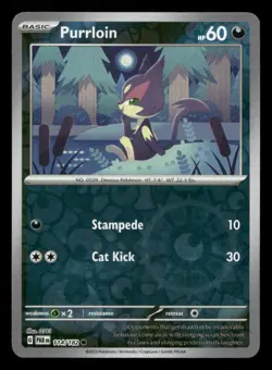 Purrloin 114/182 Paradox Rift Reverse Holo NM/M Pokemon - Image 1