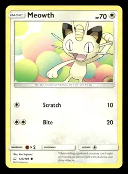 Meowth 125/181 Team Up NM/M Pokemon - Image 1
