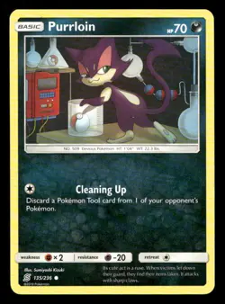 Purrloin 135/236 Unified Minds NM/M Pokemon - Image 1