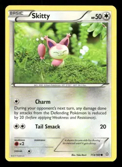 Skitty 113/160 Primal Clash LP Pokemon - Image 1