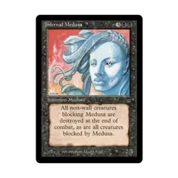 WOTC MtG Legends Infernal Medusa (U) NM - Image 1