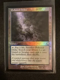 Magic The Gathering MTG POLLUTED DELTA RETRO FRAME FOIL Modern Horizons 3 NM - Image 1