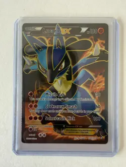 Pokemon TCG Lucario EX Holo Full Art Ultra Rare Card 107/111 - Image 1