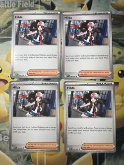 X4 Pokemon Hilda 084/086 White Flare Card Trainer PLAY SET Near Mint 🍎 - Image 1