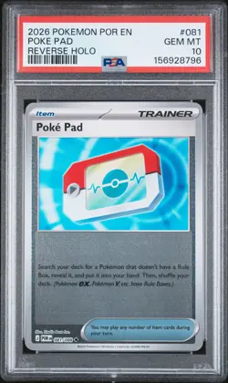 2026 POKEMON POR EN-PERFECT ORDER REVERSE HOLO #081 POKE PAD PSA 10 - Image 1