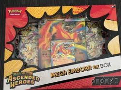 Pokemon TCG Mega Evolution Ascended Heroes Mega Emboar ex Box Sealed - Image 1
