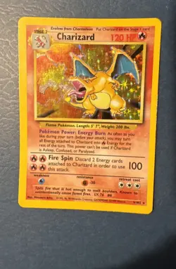 Charizard 4/102 Base Set Holo Foil Pokemon - Image 1
