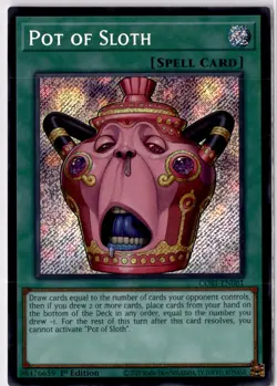 Pot of Sloth - CORI-EN061 - Secret Rare YuGiOh - Image 1