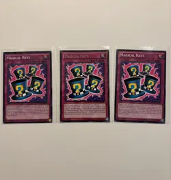 Yu-Gi-Oh! - Magical Hats 3x - Full Playset Of Cards - Mixed Rarity/Set -SEE PICS - Image 1