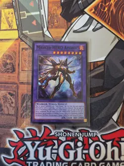 YUGIOH MASKED HERO ATOMIC MZMU-EN016 SUPER 1ST ED NM - Image 1
