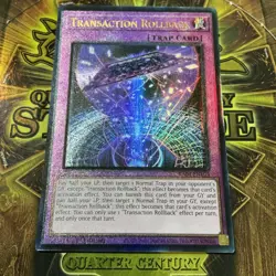Transaction Rollback 1st Edition Prismatic Ultimate Rare RA04-EN105 Yu-Gi-Oh! - Image 1