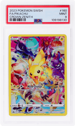 2023 Pokemon Sword and Shield Crown Zenith Pikachu #160 PSA 9 - Image 1
