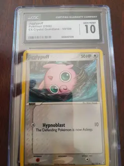 JIGGLYPUFF POKEMON 2006 EX CRYSTAL GUARDIANS 53-100 GRADED 10 - Image 1