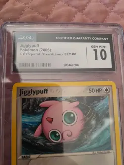 JIGGLYPUFF POKEMON 2006 EX CRYSTAL GUARDIANS 53-100 GRADED 10 - Image 3