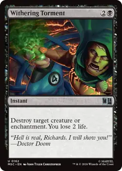 Withering Torment Light Play, English Magic the Gathering MTG Commander: Marvel - Image 1