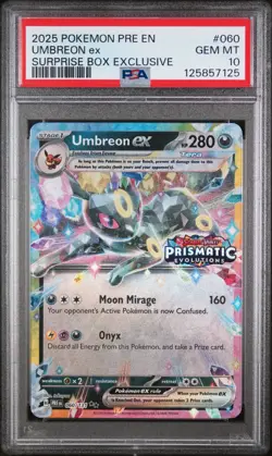 Pokemon Umbreon EX Surprise Box 060/131 Prismatic Evolutions Stamp PSA 10 - Image 1