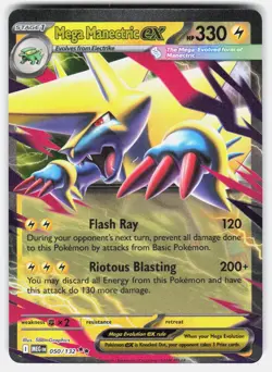 Pokemon tcg ME01: Mega Evolution Mega Manectric ex Near Mint or Better - Image 1