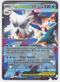 Pokemon tcg ME01: Mega Evolution Mega Abomasnow ex Near Mint or Better - Image 1