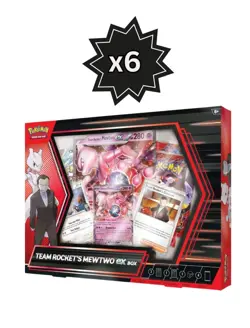 Pokemon TCG Team Rocket's Mewtwo ex Box Case (6x Box Case) - Image 1
