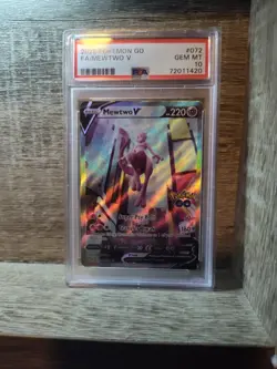 2022 POKEMON GO #072 FULL ART/MEWTWO V PSA 10 - Image 1
