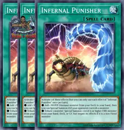 Yugioh! 3x Infernal Punisher DOOD-EN069 Common 1st Ed NM - Image 1