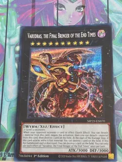 Yugioh 1x Varudras, the Final Bringer of the End Times Prismatic MP25-EN070 NM - Image 1