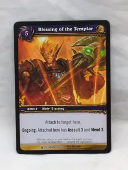 World Of Warcraft TCG Blessing Of The Templar Icecrown Rare Card 46/220 - Image 1