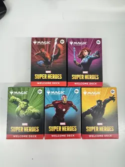 MTG Magic the Gathering MARVEL SUPER HEROES Welcome Deck 5 SET (2 OF EACH HALF!) - Image 2