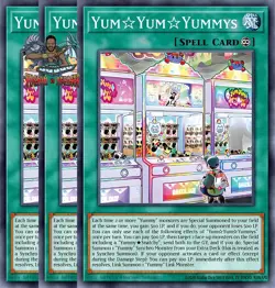 Yugioh! 3x Yum☆Yum☆Yummys DOOD-EN067 Super Rare 1st Ed NM - Image 1