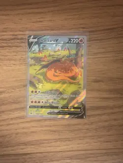 Pokemon TCG Charizard v SWSH260 Black Star Promo Holo Card Near Mint Condition - Image 1