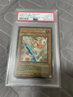 💎 PSA 10 Injection Fairy Lily 1st Ed Yugioh LOD-100 vintage cgc lob bgs 💎 - Image 1