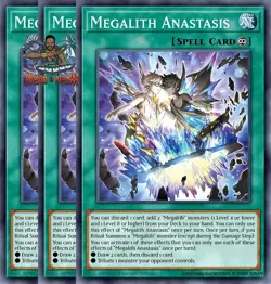 Yugioh! 3x Megalith Anastasis DOOD-EN066 Common 1st Ed NM - Image 1