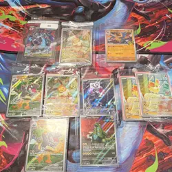 Nintendo Pokemon TCG 7-Card Holo/Foil Reverse Holo Lot - Eevee Miraidon - Image 1